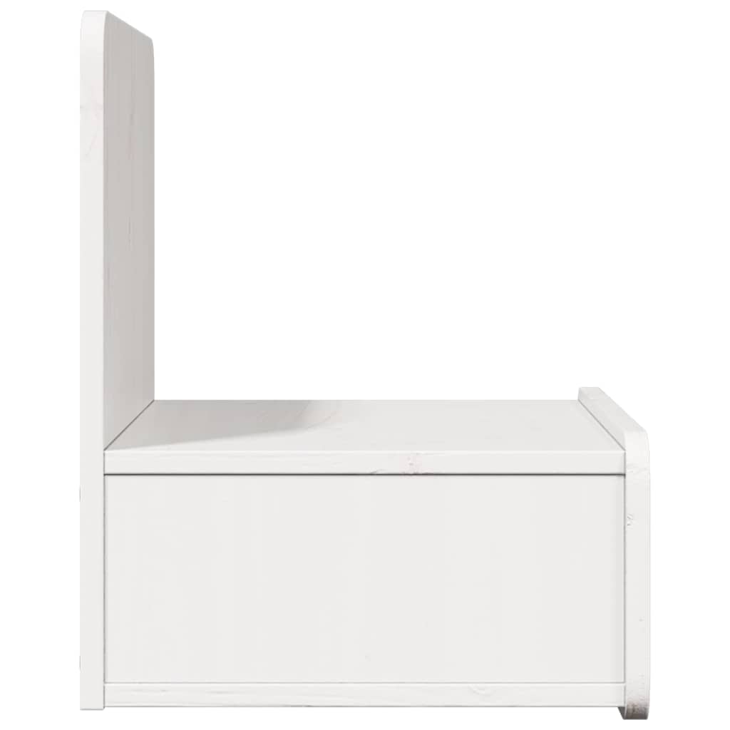 Comodino 2 pz-Set di 2 Tavolino da notte Bianco 44 x 32,5 x 40 cm Legno di pino massello
