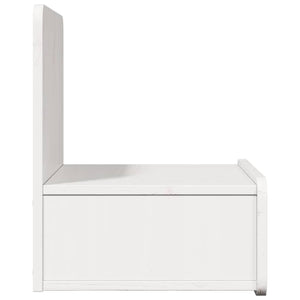 Comodino 2 pz-Set di 2 Tavolino da notte Bianco 44 x 32,5 x 40 cm Legno di pino massello