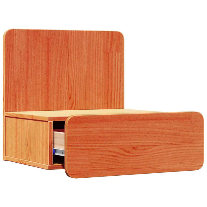 vidaXL Comodino con cassetto 2 pcs Cera marrone 44 x 32.5 x 40 cm