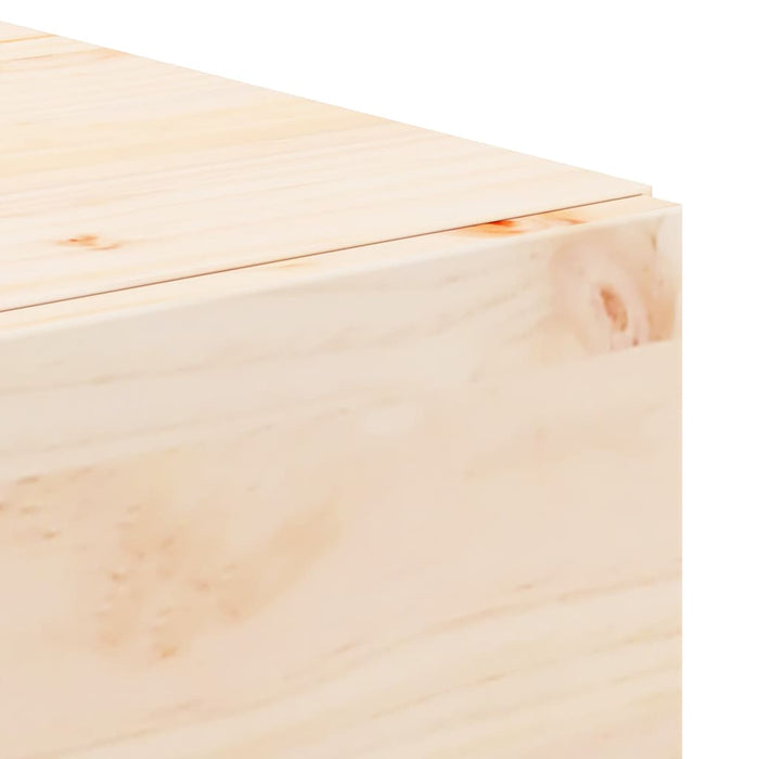 vidaXL Comodino Marrone 42 x 32.5 x 40 cm Legno di pino massello