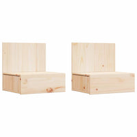 Comodino 2 pz-Set di 2 Tavolino da notte Marrone 42 x 32,5 x 40 cm Legno di pino massello