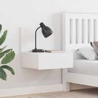 vidaXL Comodino Bianco 42 x 32.5 x 40 cm Legno di pino massello