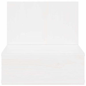 vidaXL Comodino Bianco 42 x 32.5 x 40 cm Legno di pino massello