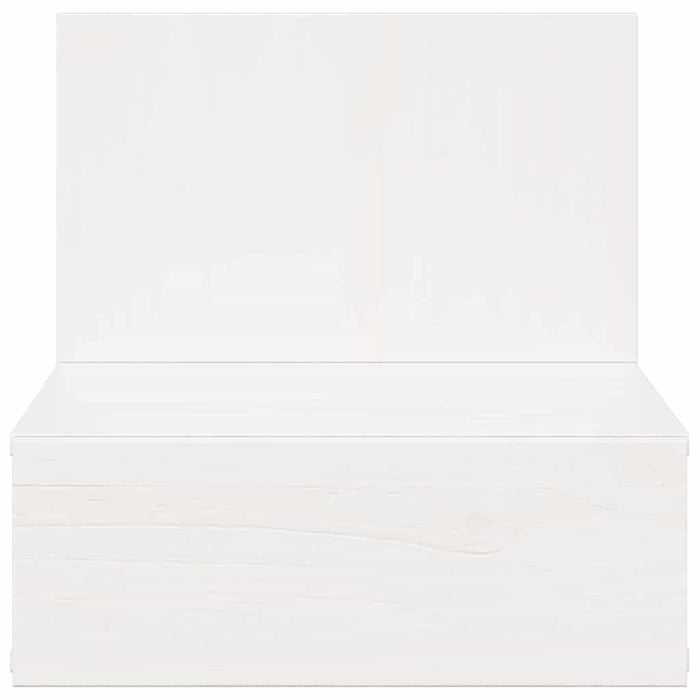 vidaXL Comodino Bianco 42 x 32.5 x 40 cm Legno di pino massello