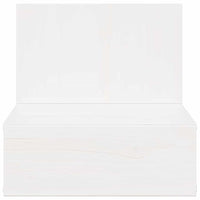 Comodino-Tavolino da notte Bianco 42 x 32,5 x 40 cm Legno di pino massello