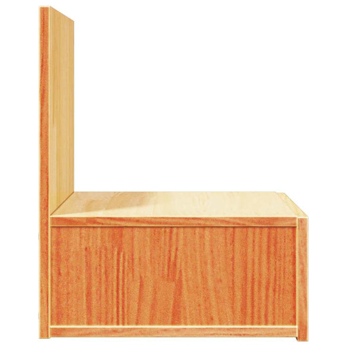 vidaXL Comodino Cera marrone 42 x 32.5 x 40 cm Legno di pino massello