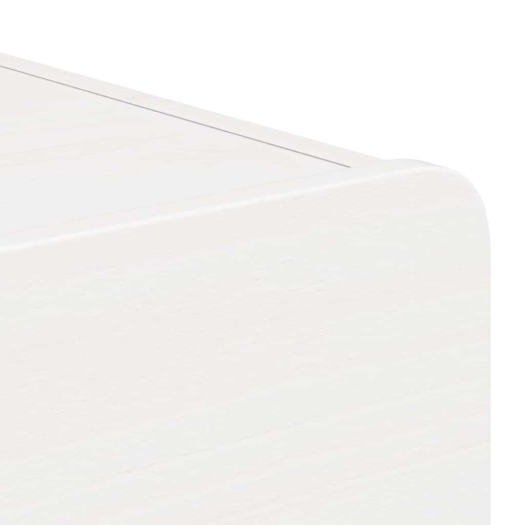 vidaXL Comodino Bianco 39 x 34 x 16.5 cm Legno di pino massello