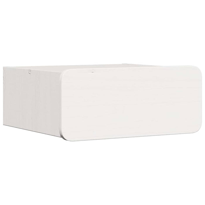 Comodino 2 pz-Set di 2 Tavolino da notte Bianco 39 x 34 x 16,5 cm Legno di pino massello