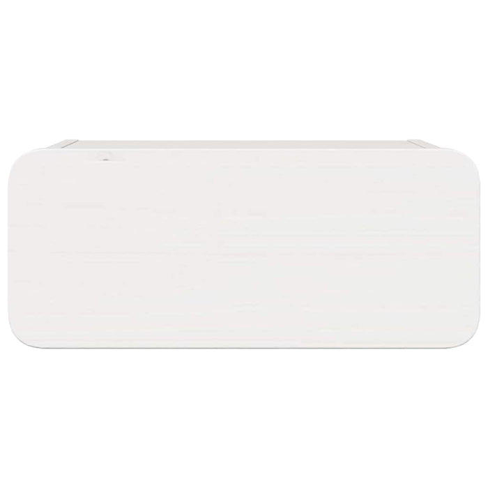 Comodino 2 pz-Set di 2 Tavolino da notte Bianco 39 x 34 x 16,5 cm Legno di pino massello