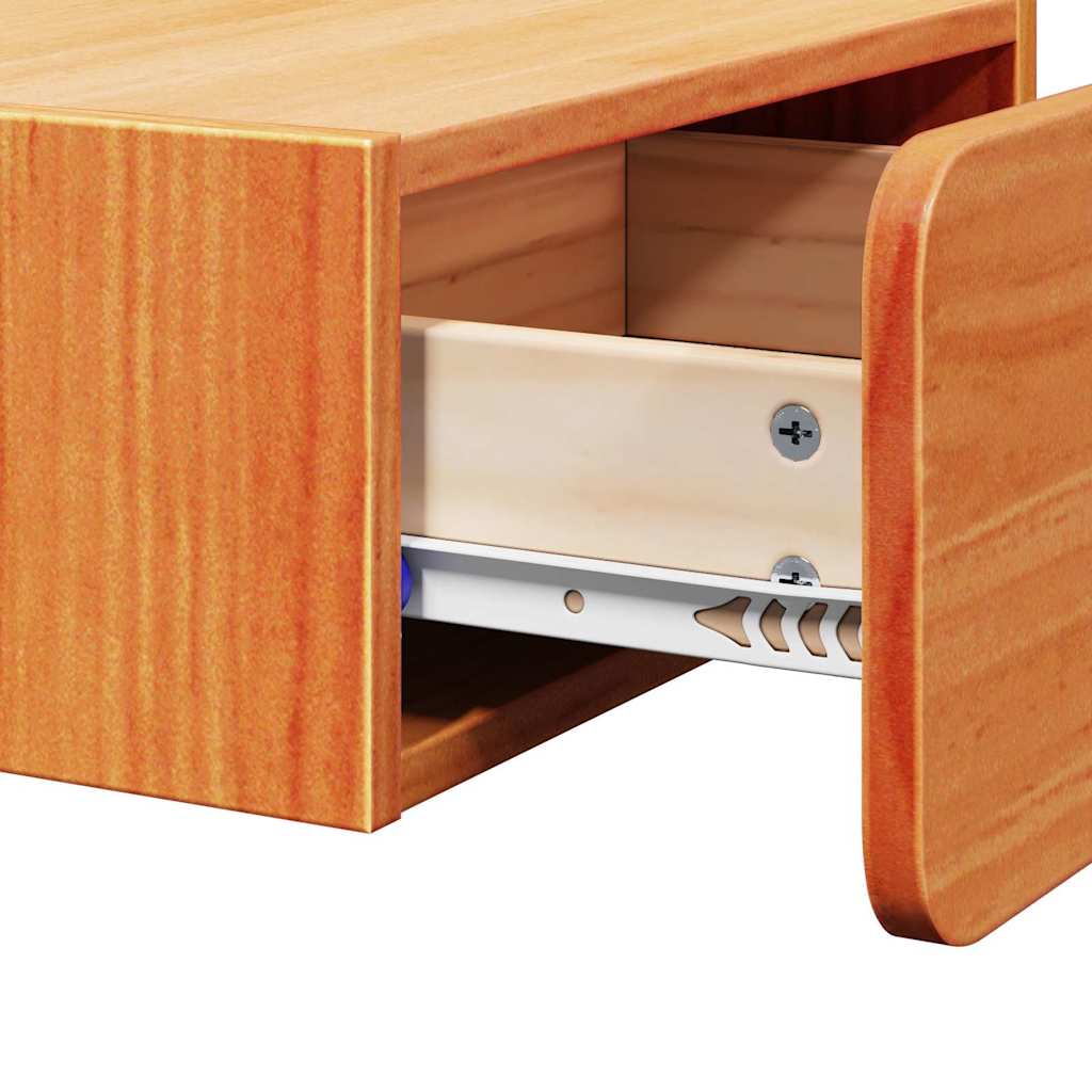 vidaXL Comodino Cera marrone 39 x 34 x 16.5 cm Legno di pino massello