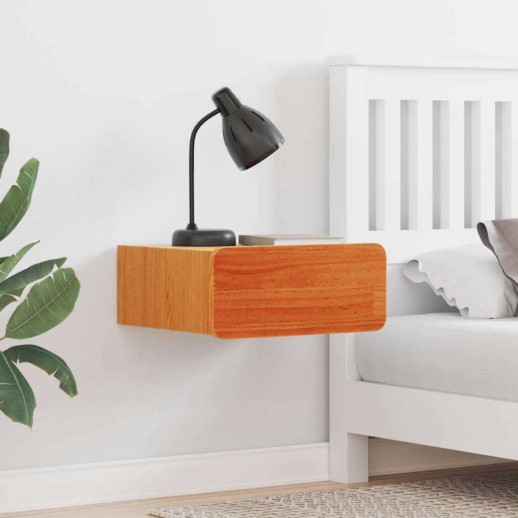 Comodino con cassetto-Tavolino da notte Marrone cerato 39 x 34 x 16,5 cm