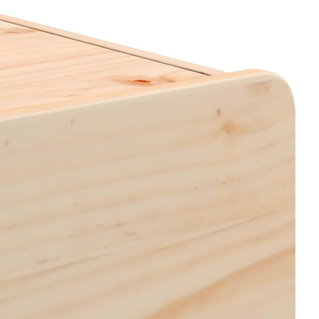 vidaXL Comodino Marrone 39 x 34 x 33 cm Legno di pino massello