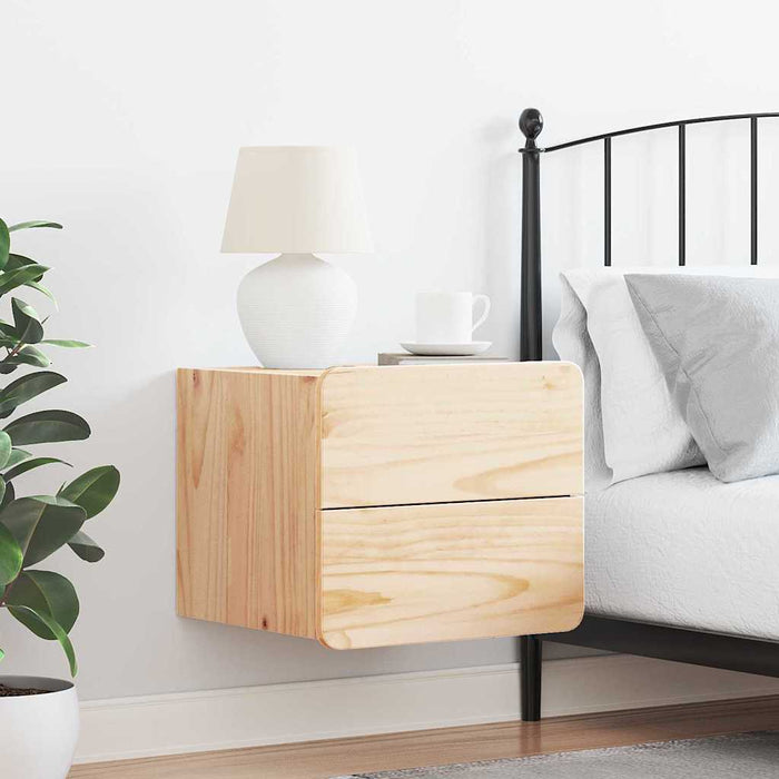 vidaXL Comodino Marrone 39 x 34 x 33 cm Legno di pino massello