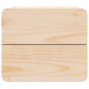 vidaXL Comodino Marrone 39 x 34 x 33 cm Legno di pino massello