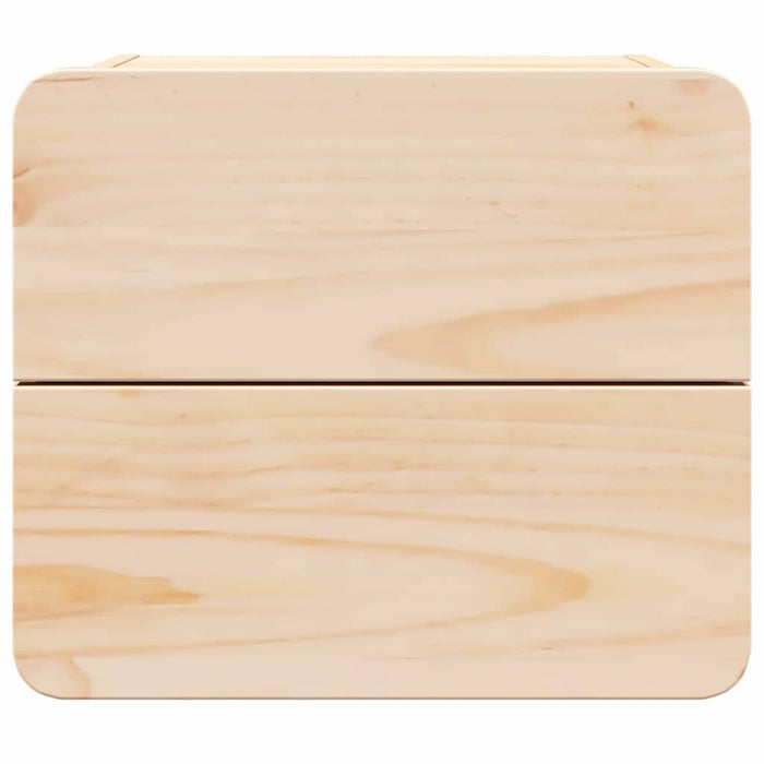 vidaXL Comodino Marrone 39 x 34 x 33 cm Legno di pino massello