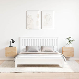 vidaXL Comodino 2 pcs Marrone 39 x 34 x 33 cm Legno di pino massello