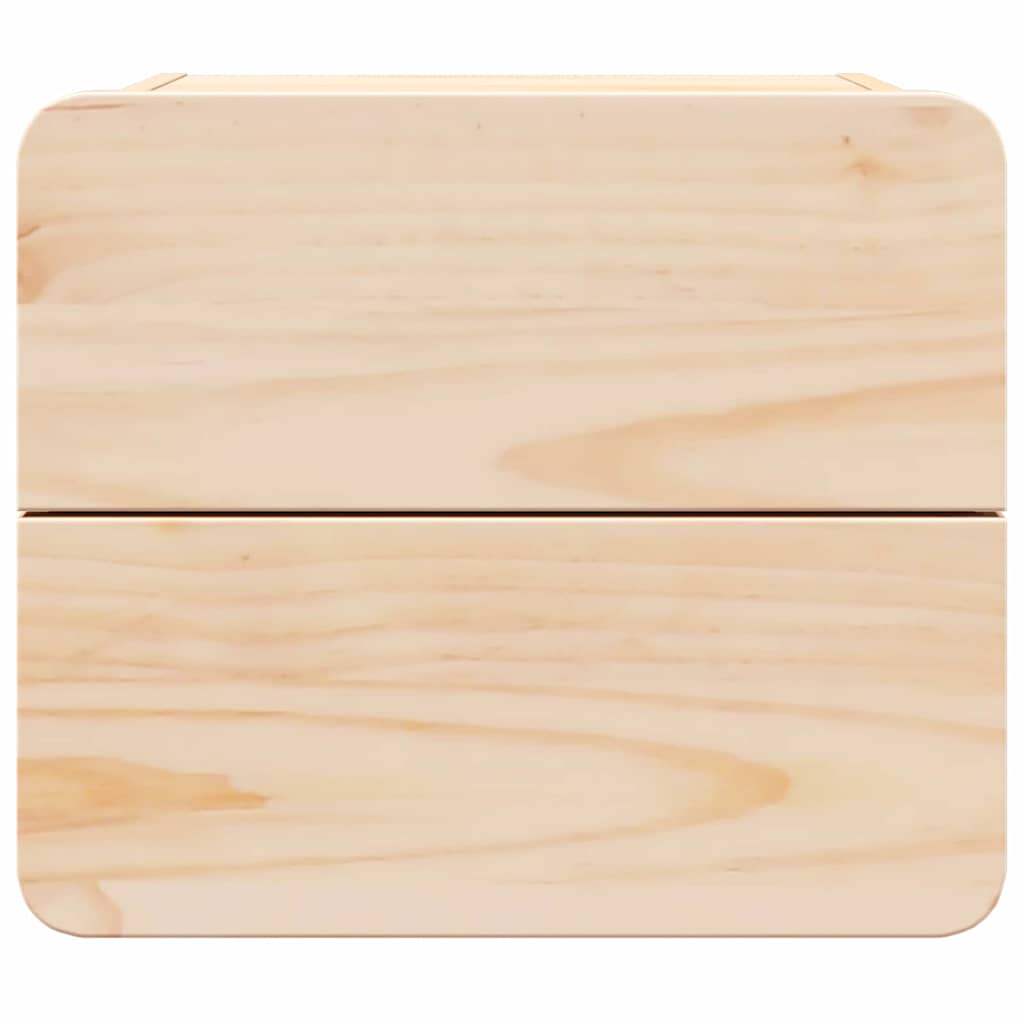 vidaXL Comodino 2 pcs Marrone 39 x 34 x 33 cm Legno di pino massello