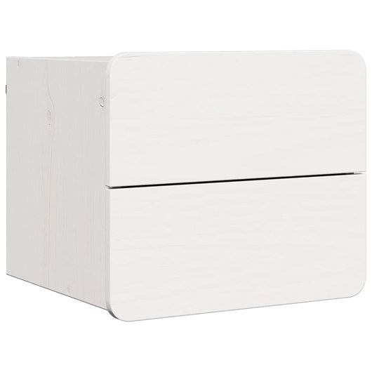 vidaXL Comodino Bianco 39 x 34 x 33 cm Legno di pino massello