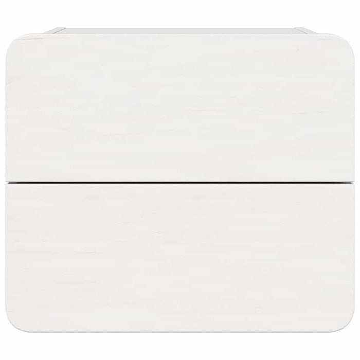 vidaXL Comodino Bianco 39 x 34 x 33 cm Legno di pino massello