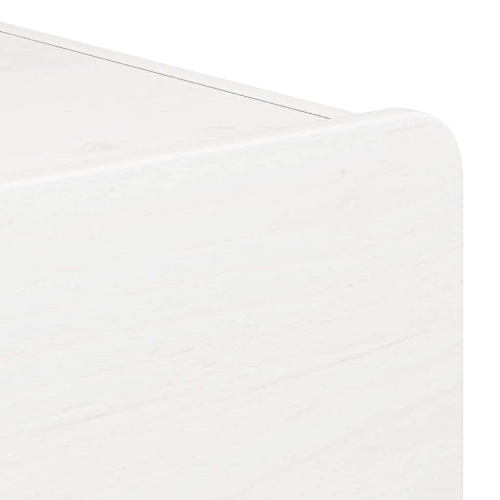 vidaXL Comodino 2 pcs Bianco 39 x 34 x 33 cm Legno di pino massello