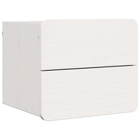 Comodino 2 pz-Set di 2 Tavolino da notte Bianco 39 x 34 x 33 cm Legno di pino massello