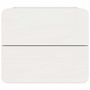 vidaXL Comodino 2 pcs Bianco 39 x 34 x 33 cm Legno di pino massello