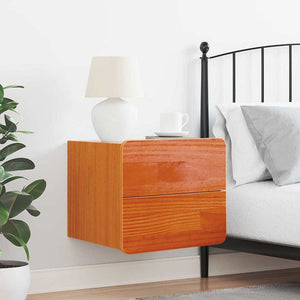 vidaXL Comodino Cera marrone 39 x 34 x 33 cm Legno di pino massello