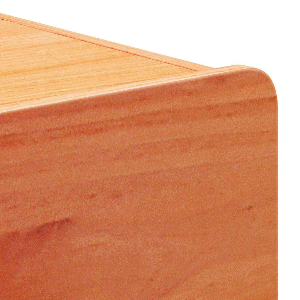 vidaXL Comodino 2 pcs Marrone 39 x 34 x 33 cm Legno di pino massello