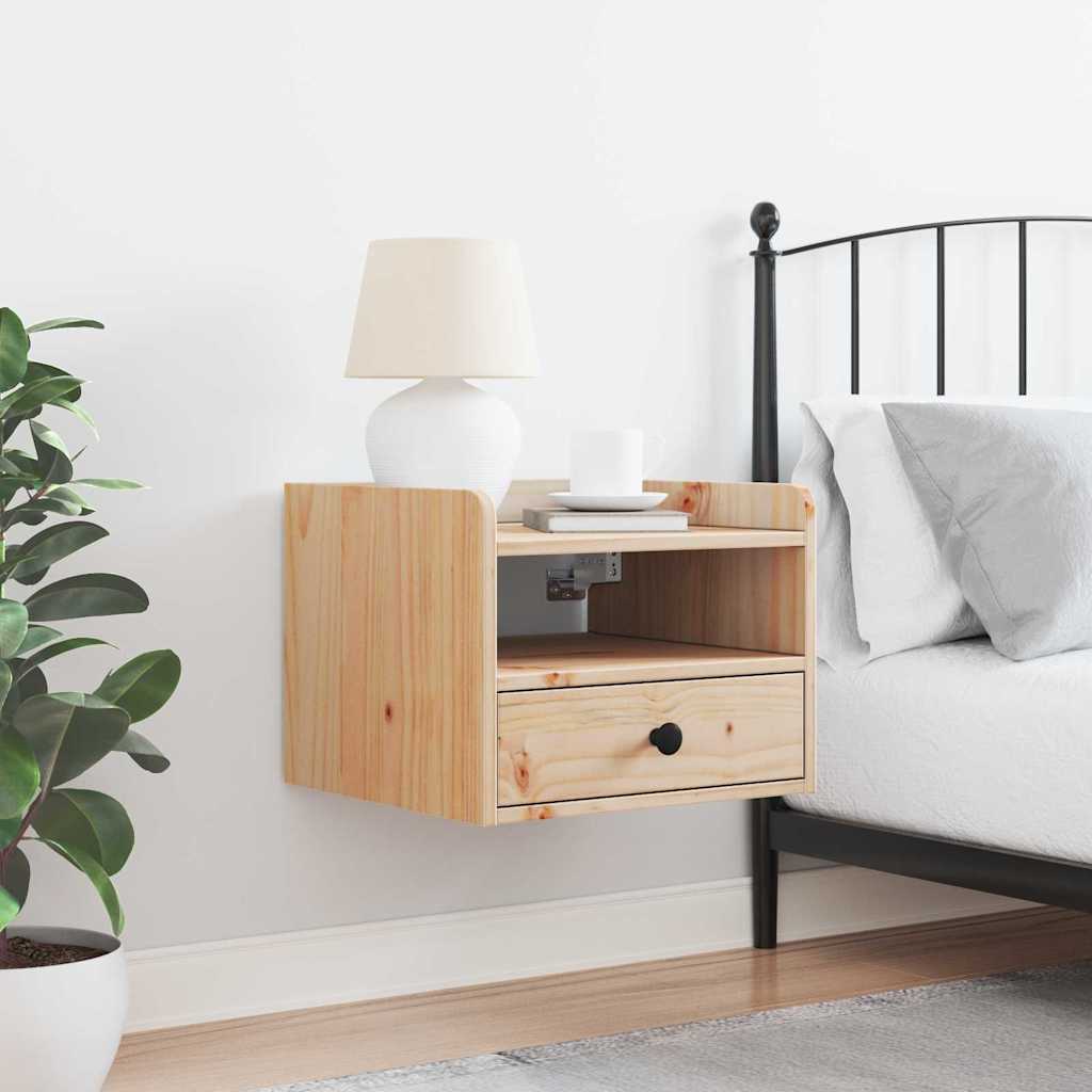 vidaXL Comodino Marrone 38 x 36 x 29.5 cm Legno di pino massello