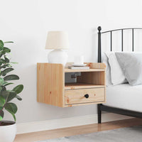 vidaXL Comodino Marrone 38 x 36 x 29.5 cm Legno di pino massello