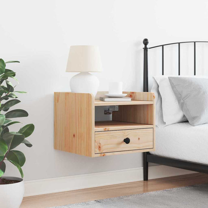 vidaXL Comodino Marrone 38 x 36 x 29.5 cm Legno di pino massello