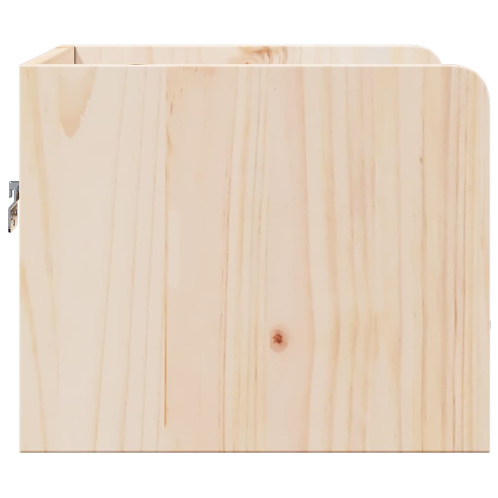 vidaXL Comodino 2 pcs Marrone 38 x 36 x 29.5 cm Legno di pino massello