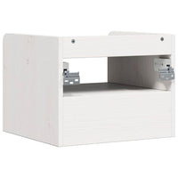 vidaXL Comodino Bianco 38 x 36 x 29.5 cm Legno di pino massello