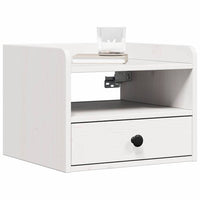 vidaXL Comodino Bianco 38 x 36 x 29.5 cm Legno di pino massello