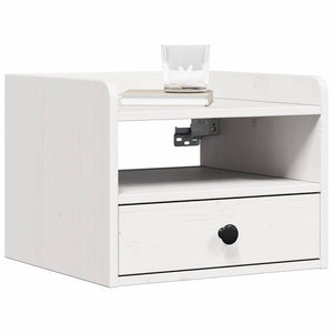 vidaXL Comodino Bianco 38 x 36 x 29.5 cm Legno di pino massello