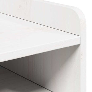 vidaXL Comodino 2 pcs Bianco 38 x 36 x 29.5 cm Legno di pino massello