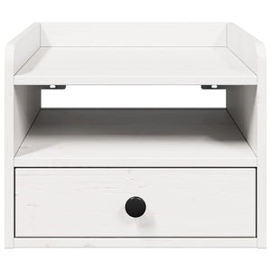 vidaXL Comodino 2 pcs Bianco 38 x 36 x 29.5 cm Legno di pino massello