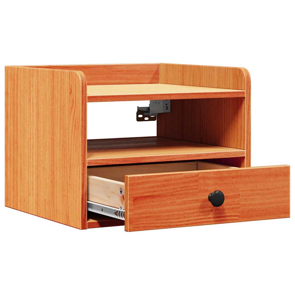 Comodino con cassetto 2 pz-Set di 2 Tavolino da notte Marrone cerato 38 x 36 x 29,5 cm