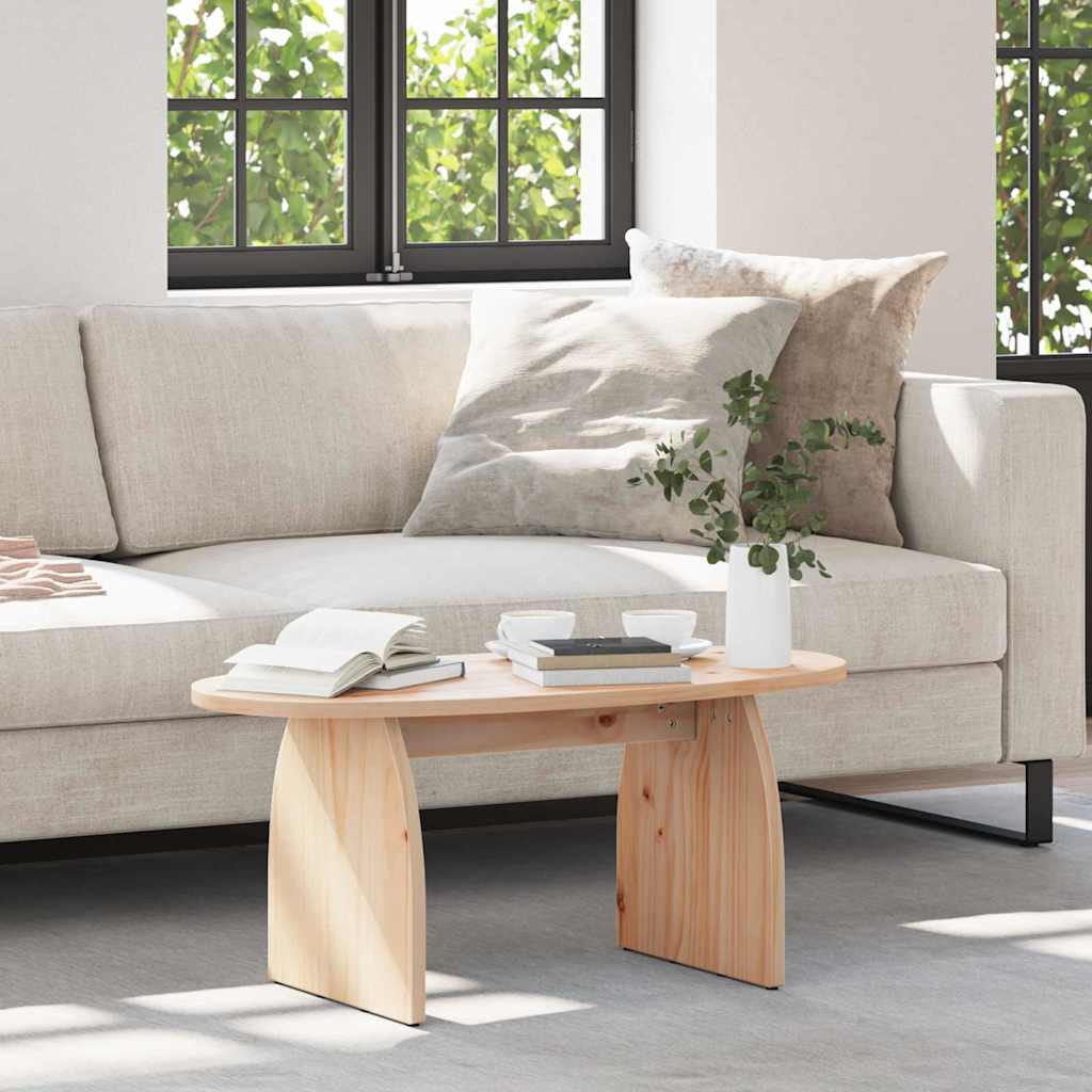 vidaXL Tavolino da salotto Naturale 80 x 40 x 35 cm