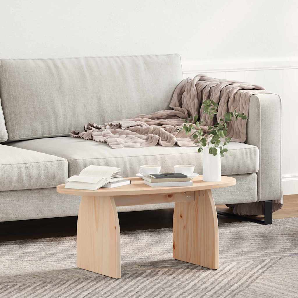 vidaXL Tavolino da salotto Naturale 80 x 40 x 35 cm