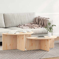 vidaXL Tavolino da salotto 2 pcs Naturale 79 x 39.5 x 40 cm