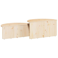 vidaXL Tavolino da salotto 2 pcs Naturale 79 x 39.5 x 40 cm