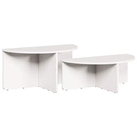 vidaXL Tavolino da salotto 2 pcs Bianco 79 x 39.5 x 40 cm