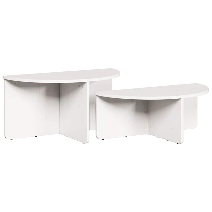 vidaXL Tavolino da salotto 2 pcs Bianco 79 x 39.5 x 40 cm