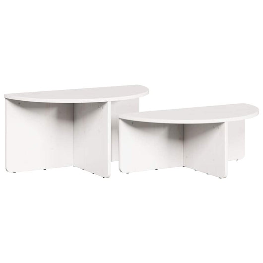 Tavolino da salotto 2 pcs Bianco 79 x 39.5 x 40 cm 873536