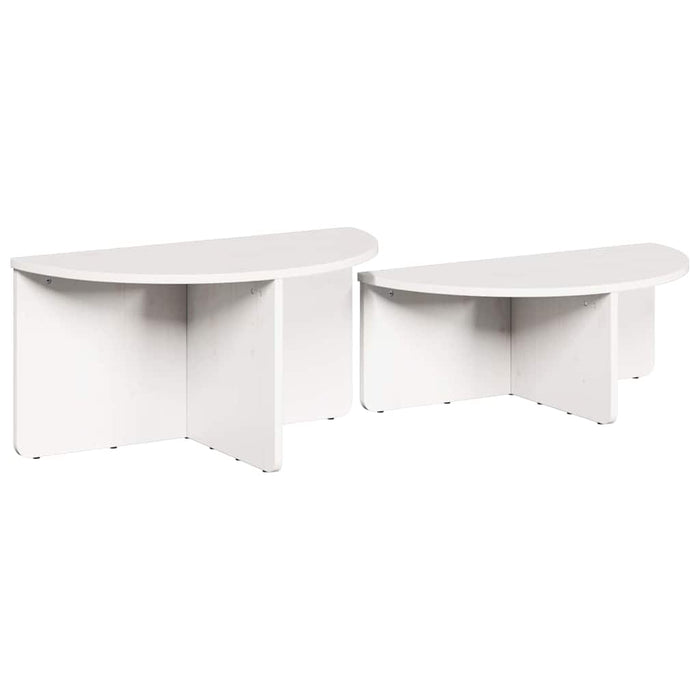 Tavolino da salotto 2 pcs Bianco 79 x 39.5 x 40 cm 873536
