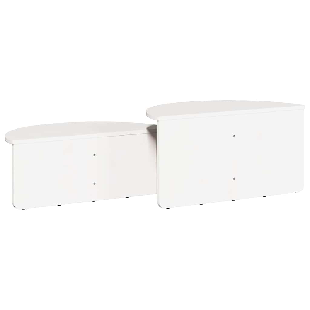 vidaXL Tavolino da salotto 2 pcs Bianco 79 x 39.5 x 40 cm