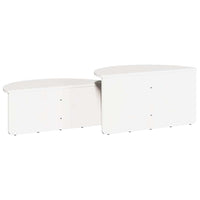 vidaXL Tavolino da salotto 2 pcs Bianco 79 x 39.5 x 40 cm