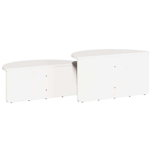 vidaXL Tavolino da salotto 2 pcs Bianco 79 x 39.5 x 40 cm