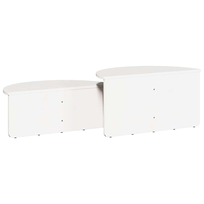 vidaXL Tavolino da salotto 2 pcs Bianco 79 x 39.5 x 40 cm